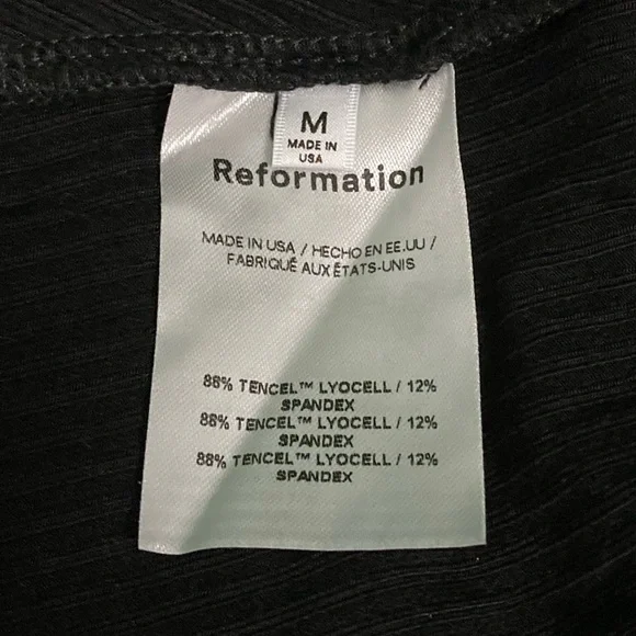 NWT Reformation Belmont Knit Black Dress - Sz M and XS - Picture 10 of 11